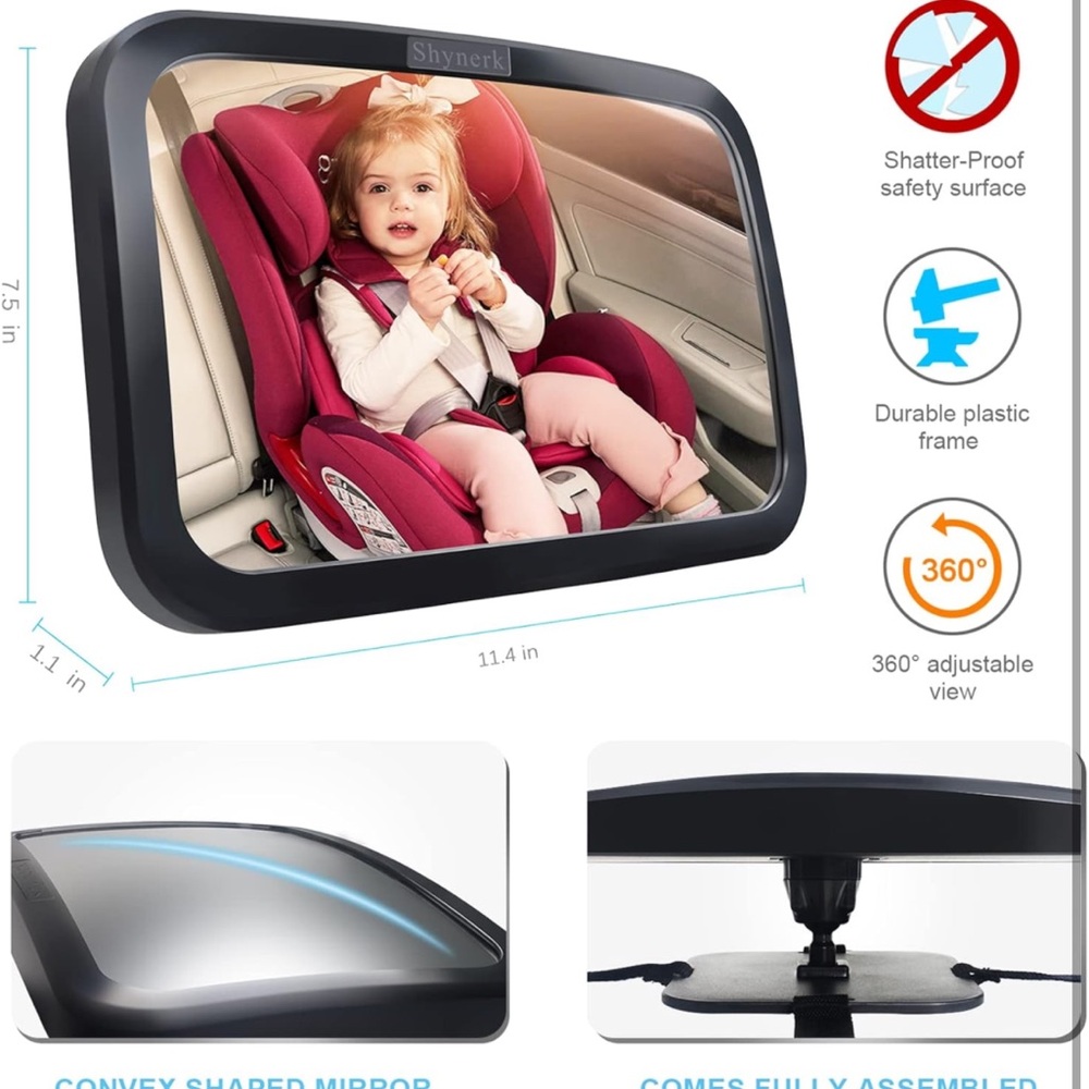 Baby Safety Mirror for Rear Facing Car seats